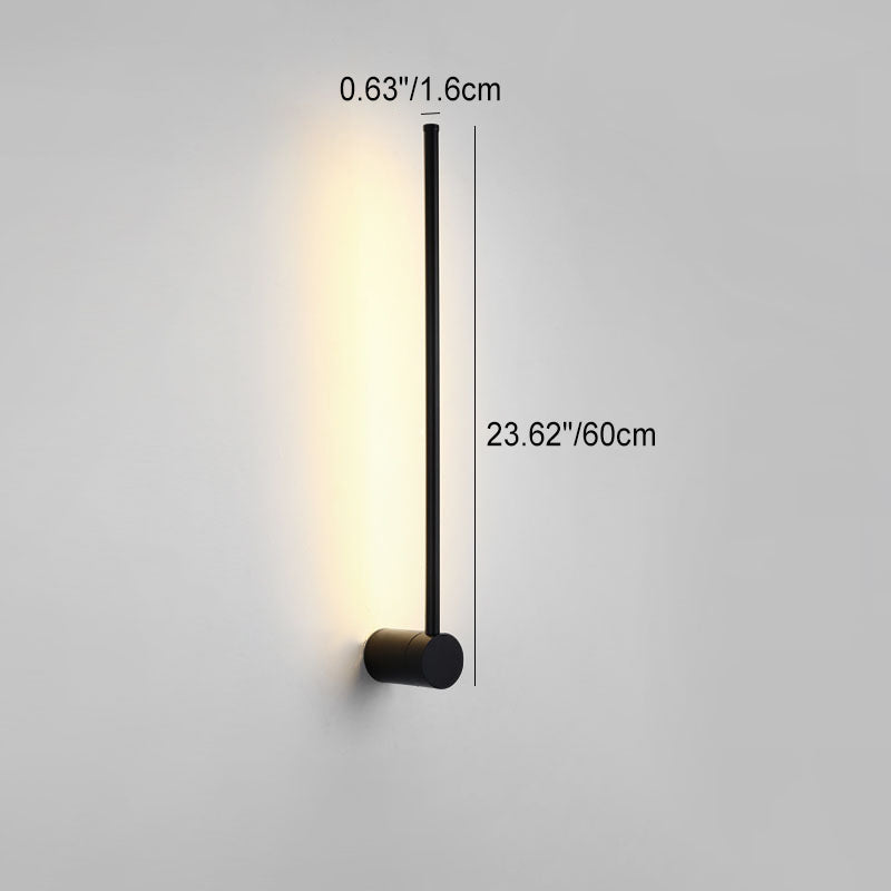 Minimalist Long Aluminum Iron Silicone LED Wall Sconce Lamp