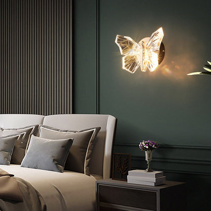 Butterfly Hardware Aluminum Acrylic LED Wall Sconce Lamp