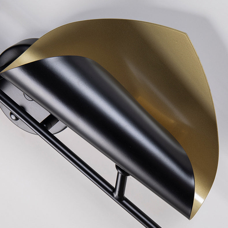Modern Minimalist Long Leafy Iron 2-Light Wall Sconce Lamp