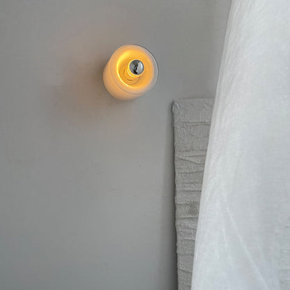 Simplicity Cylinder Iron Glass 1-Light Wall Sconce Lamp