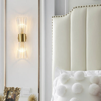 Ribbed Up And Down Luminous 2-Light Wall Sconce Lamp