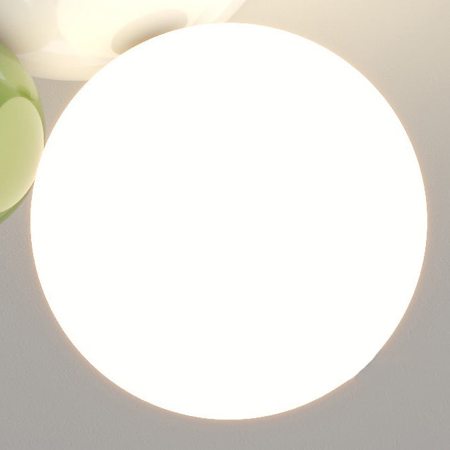 Round Sphere Iron Plastic 1-Light Wall Sconce Lamp