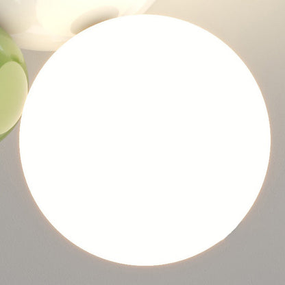 Round Sphere Iron Plastic 1-Light Wall Sconce Lamp