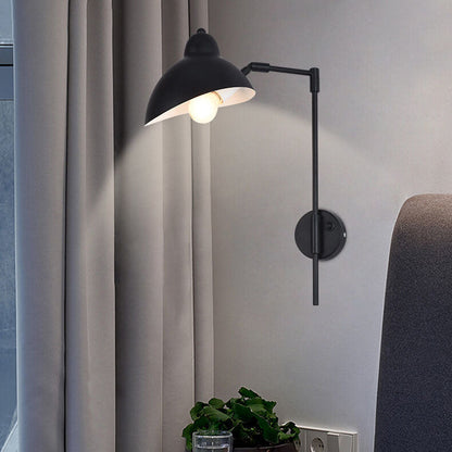 Iron Folding Telescopic Long Pole 1-Light Wall Sconce Lamp