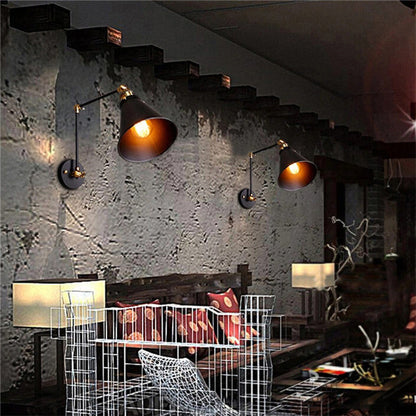 Wrought Rocker Telescopic Folding 1-Light Wall Sconce Lamp