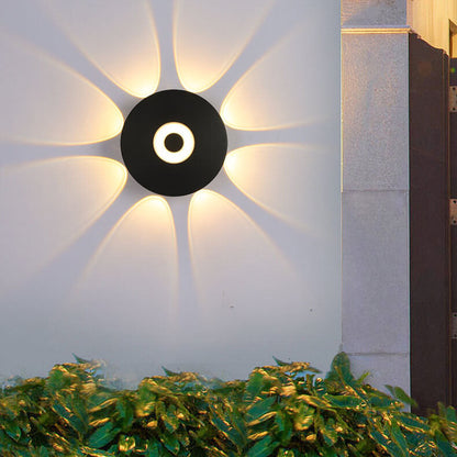 Black Indoor Outdoor Waterproof LED Wall Sconce Lamp
