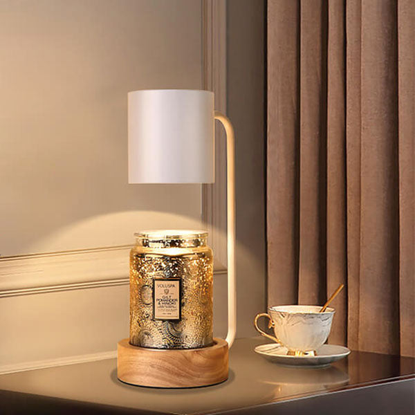Japanese Minimalist Wood Timing Dimming Table Lamp
