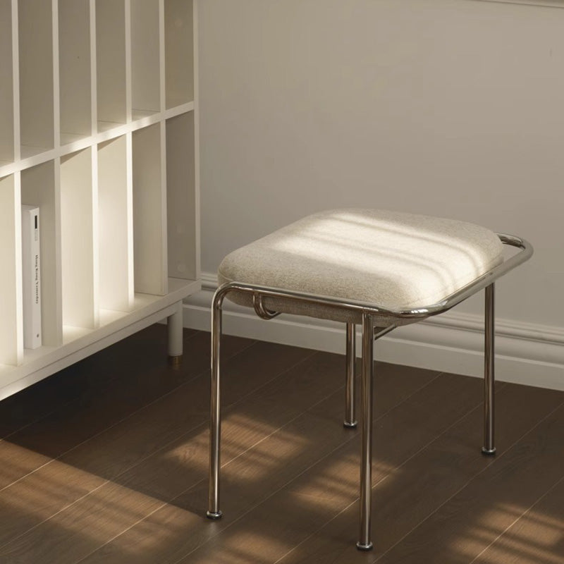 Contemporary Stainless Steel Vanity Stool
