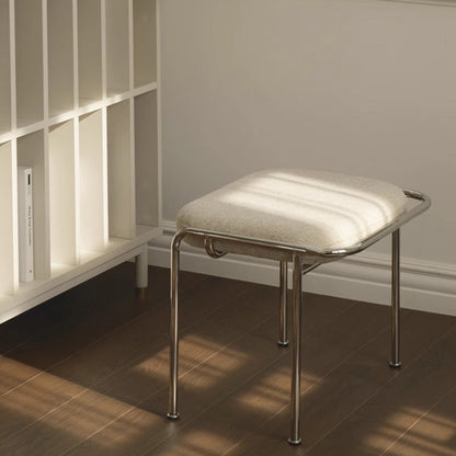 Contemporary Stainless Steel Vanity Stool