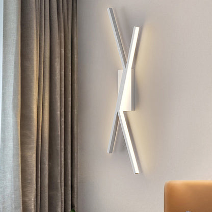 Iron Aluminum Silica Cubic Line LED Wall Sconce Lamp