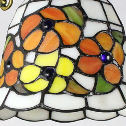 Tiffany Conical Stained Glass 1-Light Wall Sconce Lamp