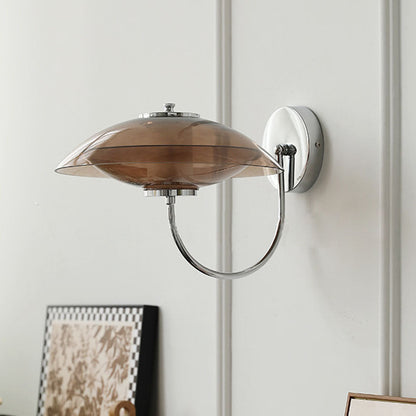 Scandinavian Oval Hardware Glass 1-Light Wall Sconce Lamp