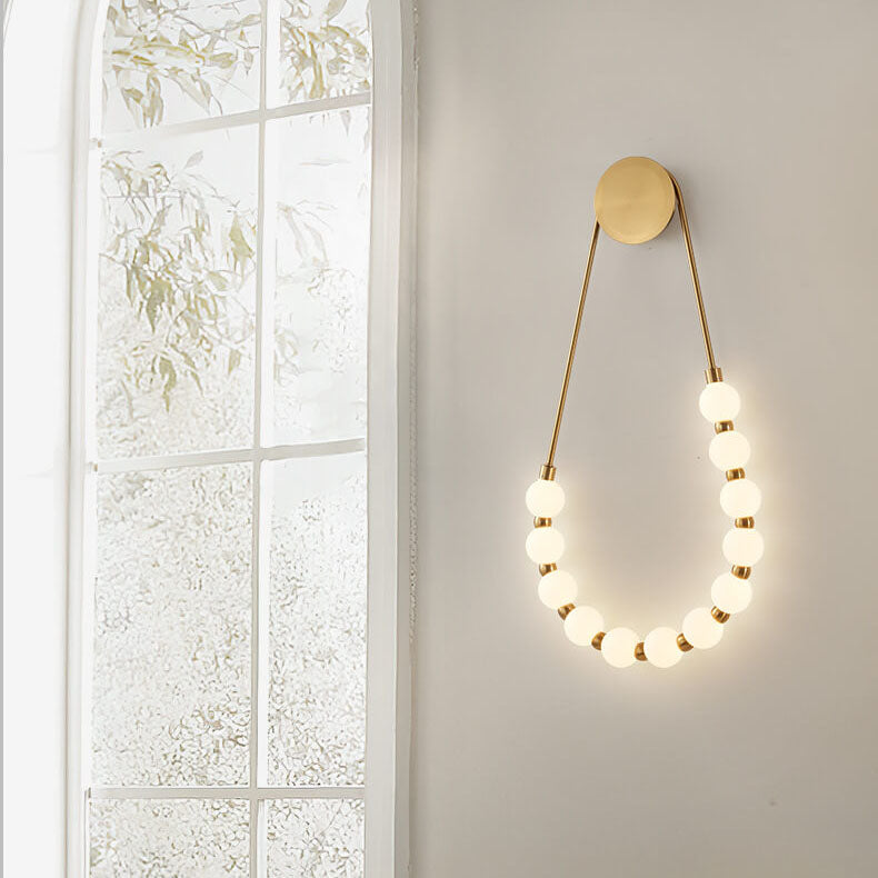 Modern Minimalist Necklace Magic Bean LED Wall Sconce Lamp