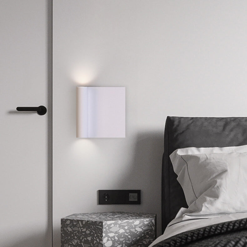 Square Up and Down Illuminated LED Wall Sconce Lamp