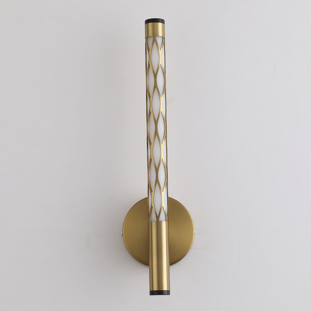 Minimalist Cylindrical Hollow Iron PC LED Wall Sconce Lamp