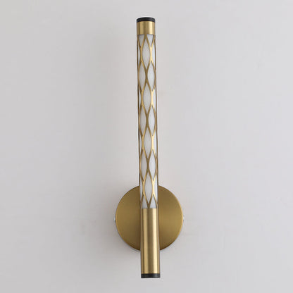 Minimalist Cylindrical Hollow Iron PC LED Wall Sconce Lamp