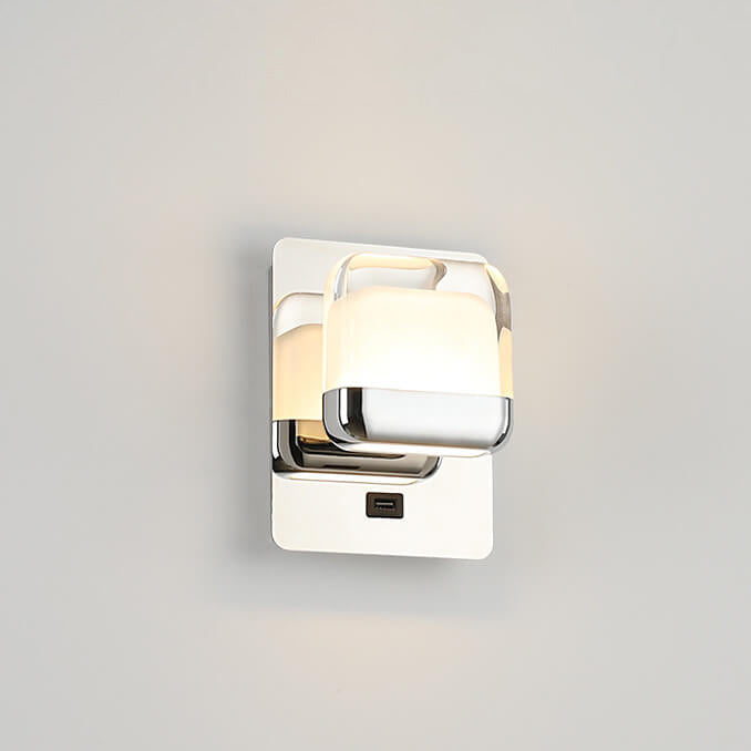 Simple Stainless Steel Square Acrylic LED Wall Sconce Lamp