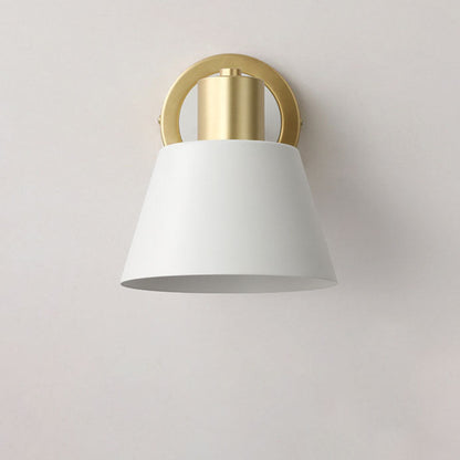Minimalist Pure White Hardware 1-Light Wall Sconce Lamp