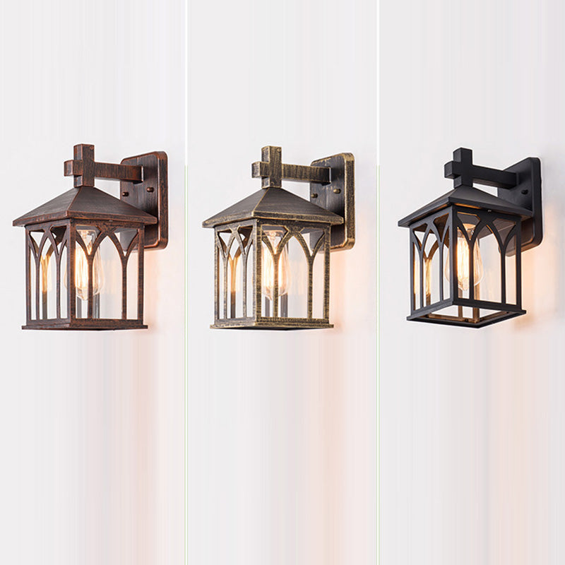 Waterproof Aluminum Glass Cubic 1-Light Wall Sconce Lamp