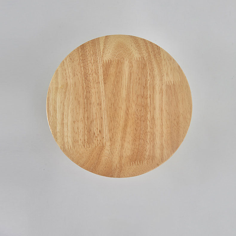 Minimalist Round Irregular Oval Wood LED Wall Sconce Lamp