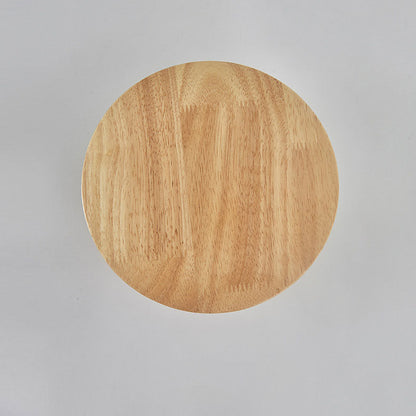 Minimalist Round Irregular Oval Wood LED Wall Sconce Lamp