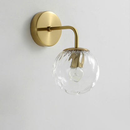 Scandinavian Round Ball Iron Glass 1-Light Wall Sconce Lamp