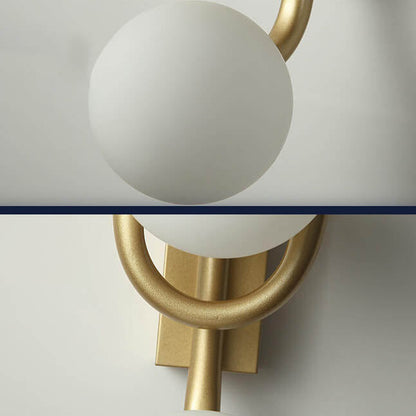 Light Luxury Iron Gold Magic Bean 2-Light Wall Sconce Lamp