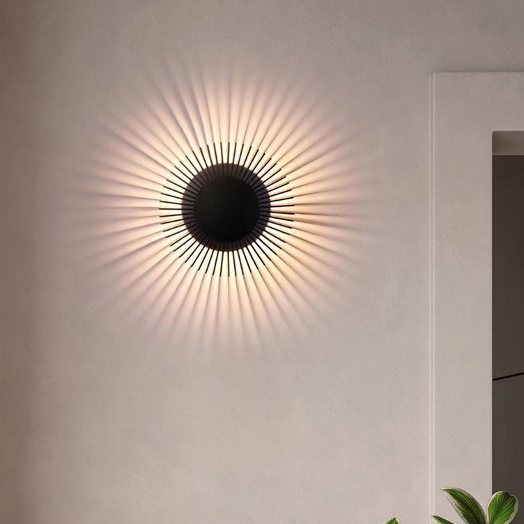 Aluminum Round Sun Flower Design LED Wall Sconce Lamp