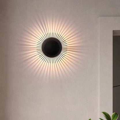 Aluminum Round Sun Flower Design LED Wall Sconce Lamp