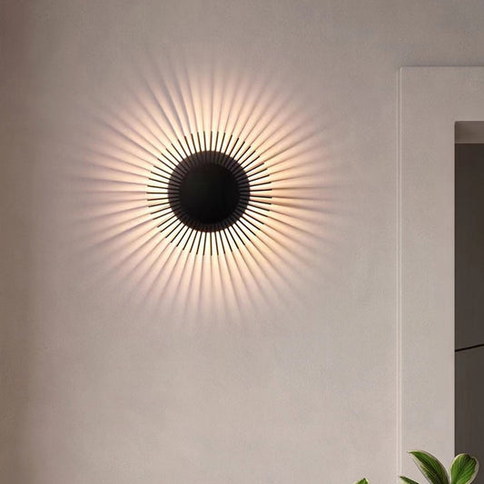 Aluminum Round Sun Flower Design LED Wall Sconce Lamp
