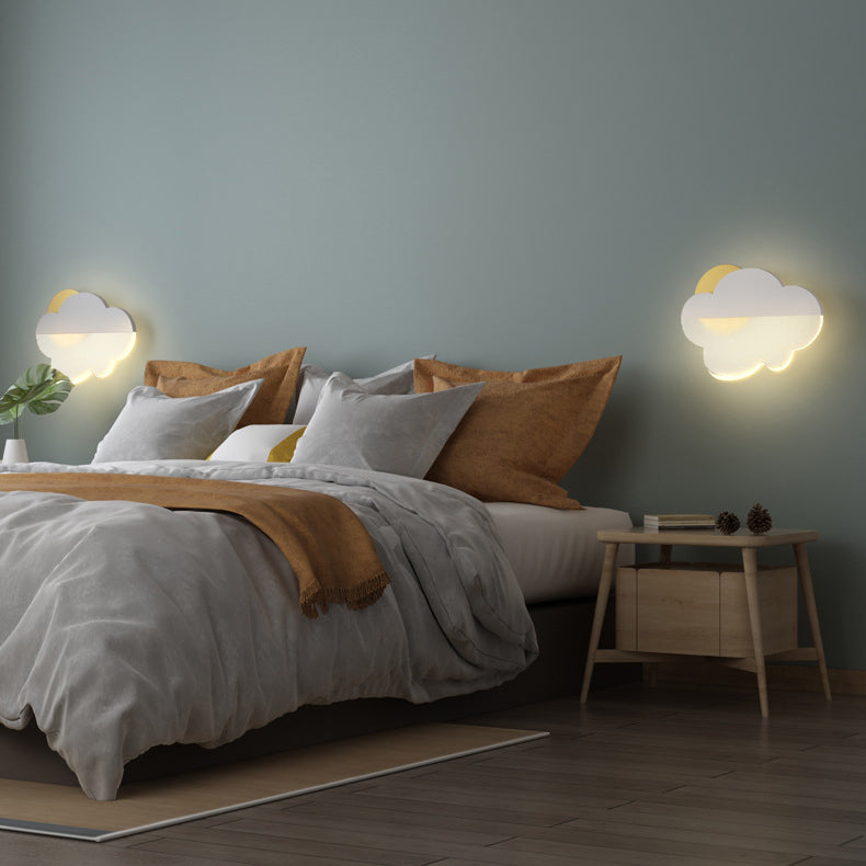 Simplicity Iron Acrylic Cloud Shade LED Wall Sconce Lamp