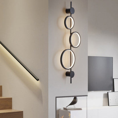 Multiple Circle Iron Silicone LED Wall Sconce Lamp