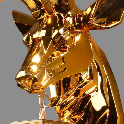 Plating Geometric Deer Head 1-Light Wall Sconce Lamp