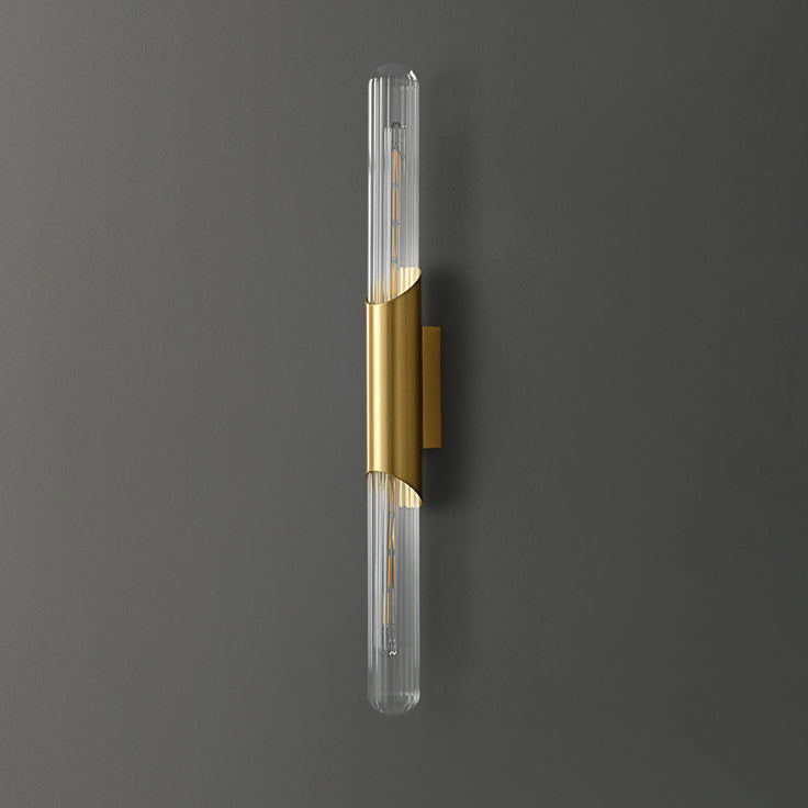 Modern Minimalist Cooper Glass 1-Light Wall Sconce Lamp