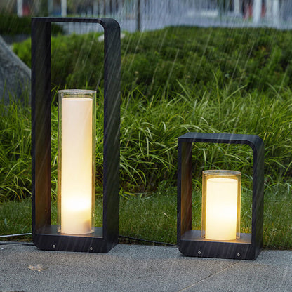 Modern Square Stainless LED Outdoor Lawn Landscape Light