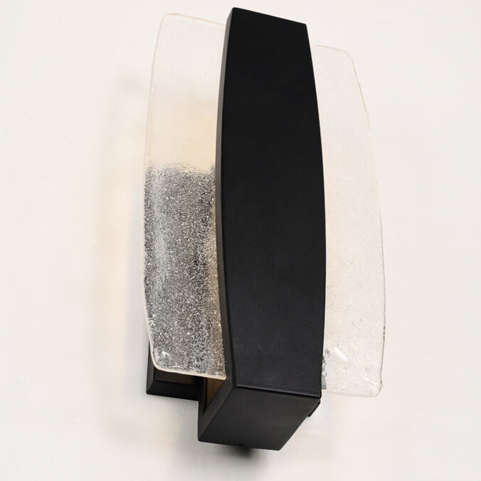 Minimalist Rectangle Aluminum Glass LED Wall Sconce Lamp