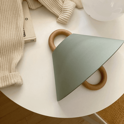 Modern Solid Wood Pleated Semicircle 1-Light Wall Sconce
