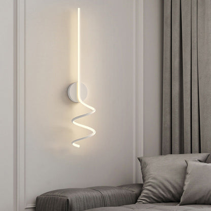 Modern Minimalist Spiral Aluminum Iron LED Wall Sconce Lamp