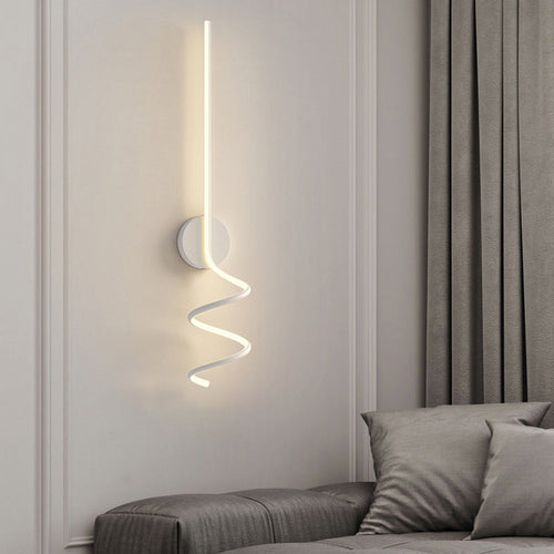 Modern Minimalist Spiral Aluminum Iron LED Wall Sconce Lamp
