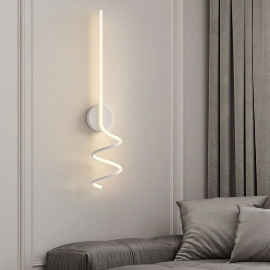 Modern Minimalist Spiral Aluminum Iron LED Wall Sconce Lamp