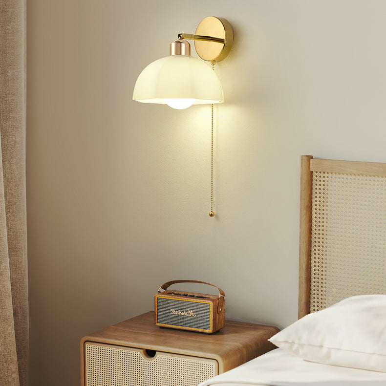 Modern Art Deco Flower Round 1-Light Wall Sconce Lamp