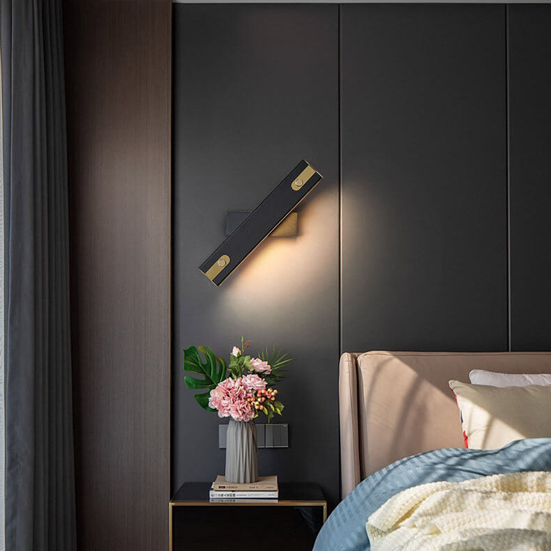 Light Wrought Iron Acrylic Rotatable LED Wall Sconce Lamp