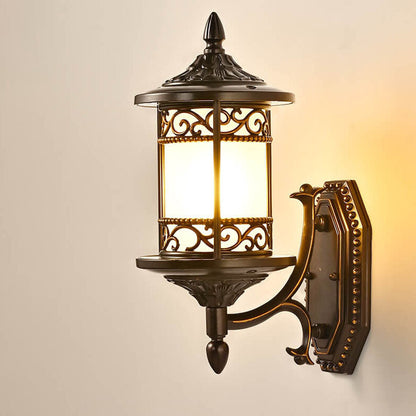 Cylindrical Outdoor Waterproof 1-Light Wall Sconce Lamp