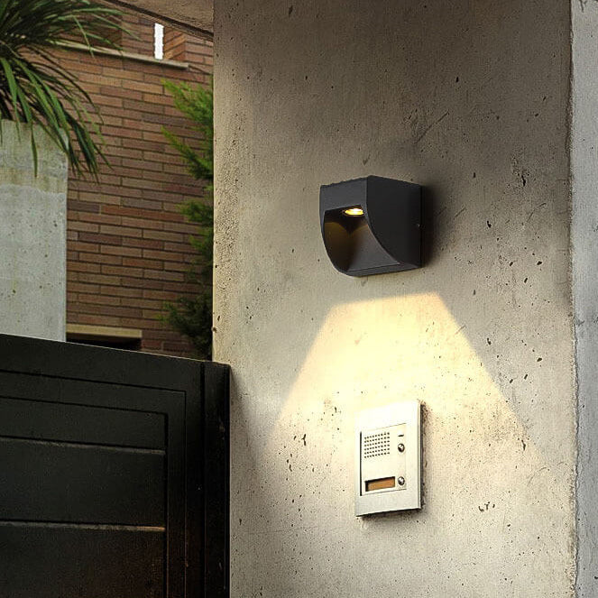 Outdoor Square Up and Down Glow LED Wall Sconce Lamp