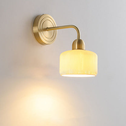 Geometrical Gold Finish Frame 1-Light Wall Sconce Lamp