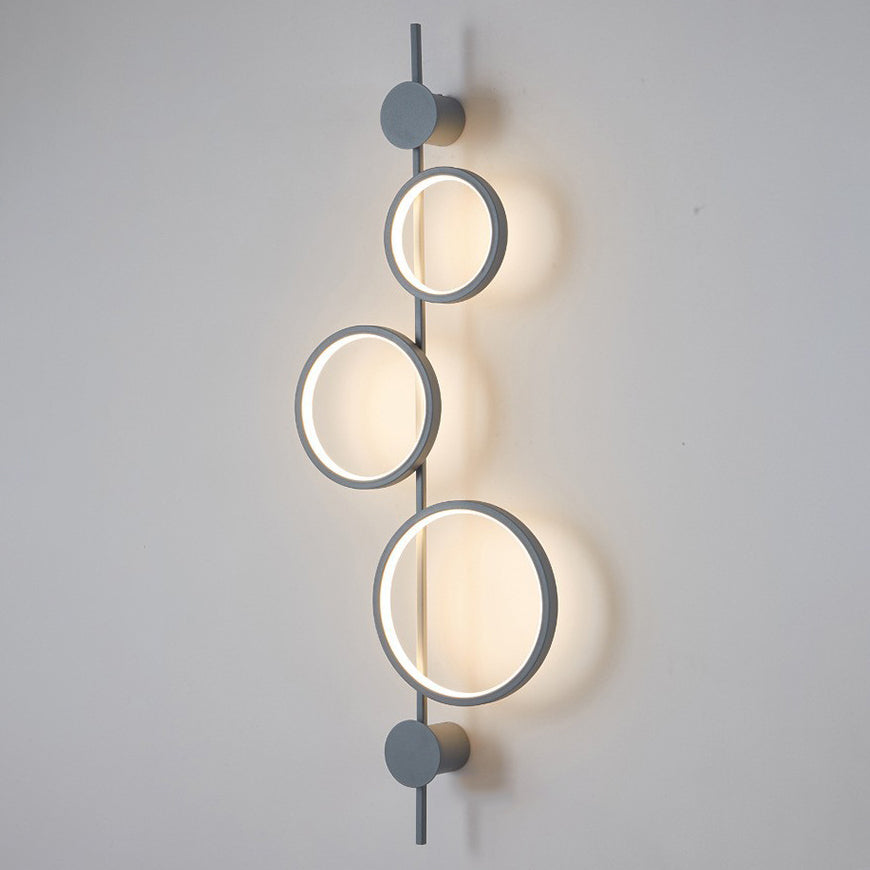 Multiple Circle Iron Silicone LED Wall Sconce Lamp