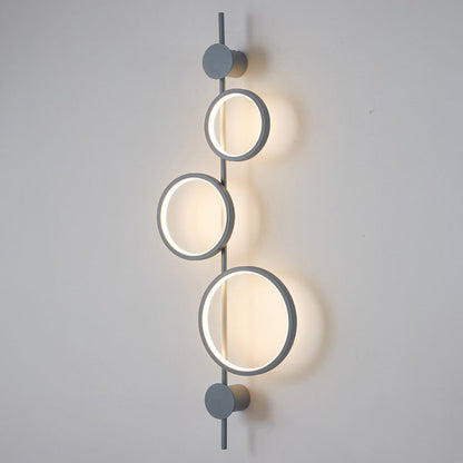 Multiple Circle Iron Silicone LED Wall Sconce Lamp
