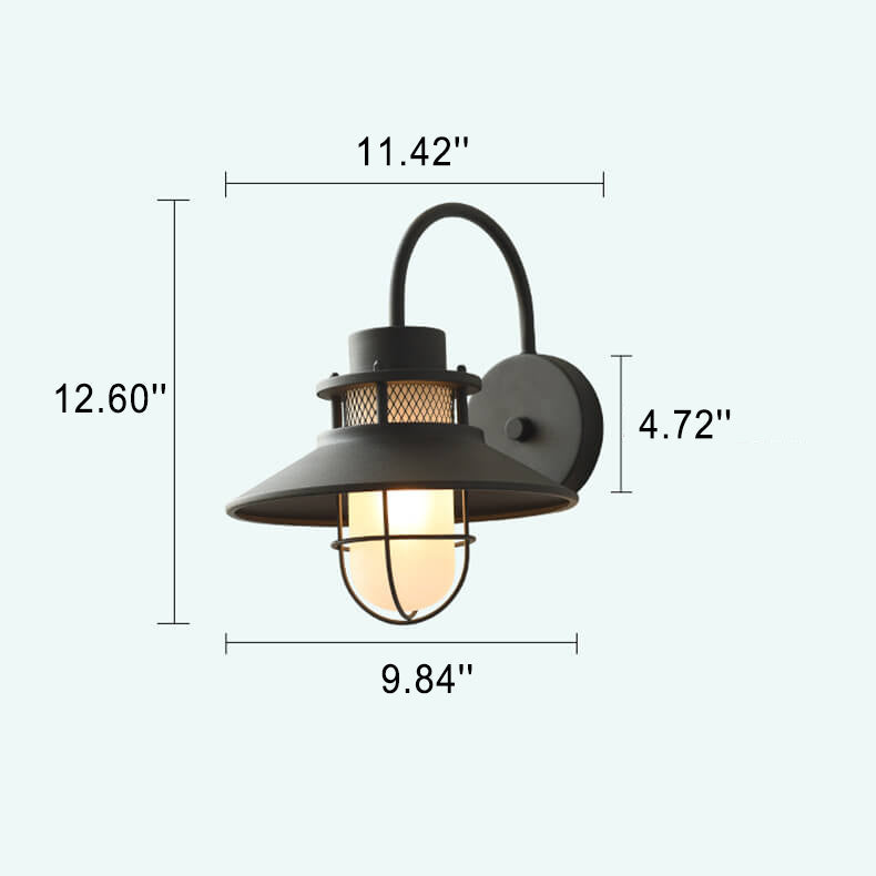 Outdoor Iron Body 1-Light Outdoor Wall Sconce Lamp