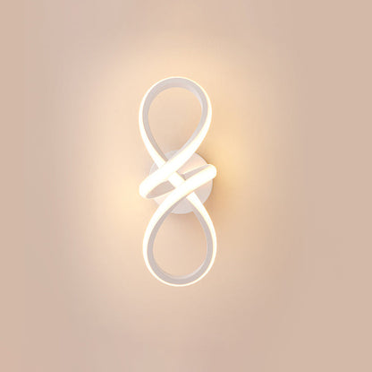 Creative Spiral Ring Iron Silicone LED Wall Sconce Lamp