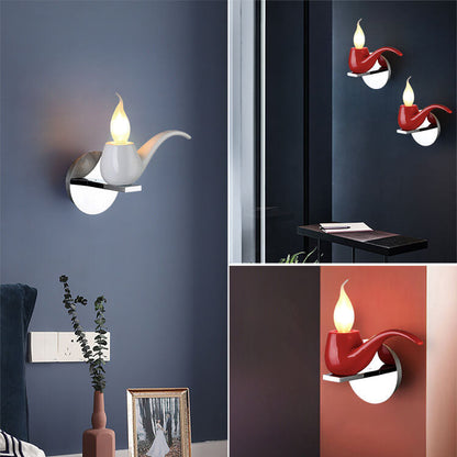 Creative Pipe Resin Hardware 1-Light Wall Sconce Lamp